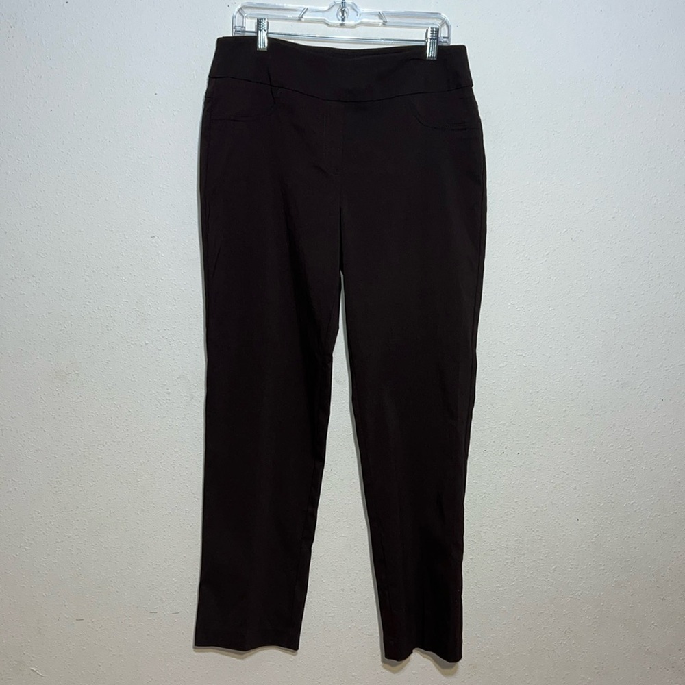 Ruby Rd Womens Brown Pull On Pants Size 12